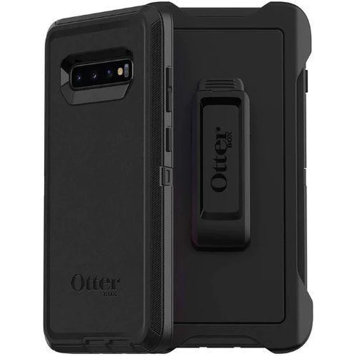 OtterBox Defender Series Phone Case + Holster for Galaxy S10+ - Black by OtterBox - Refurbished - Brand New condition