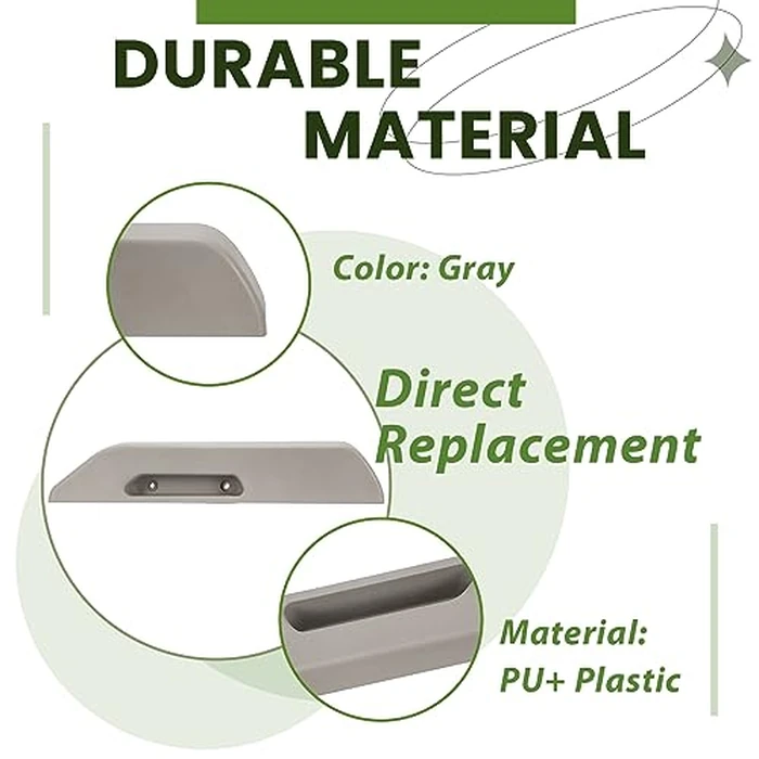 ECOTRIC Front Door Armrest Pads Left Gray Compatible with 1988-1994 Chevrolet GMC C/K Series C1500, C2500, C3500, K1500, K2500, K3500 - Replace for Part Number 15627855 by ECOTRIC - Image 3