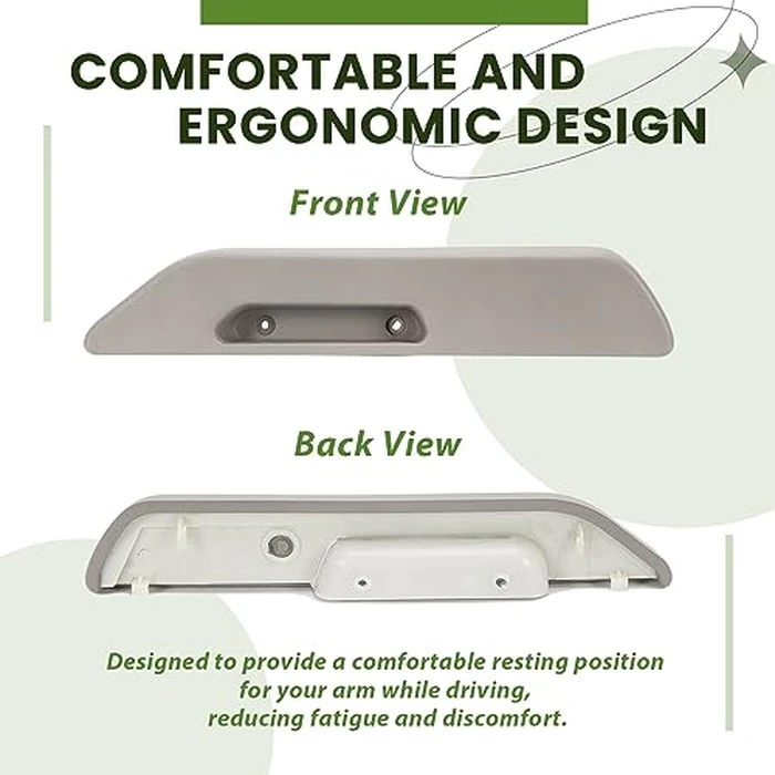 ECOTRIC Front Door Armrest Pads Left Gray Compatible with 1988-1994 Chevrolet GMC C/K Series C1500, C2500, C3500, K1500, K2500, K3500 - Replace for Part Number 15627855 by ECOTRIC - Image 6