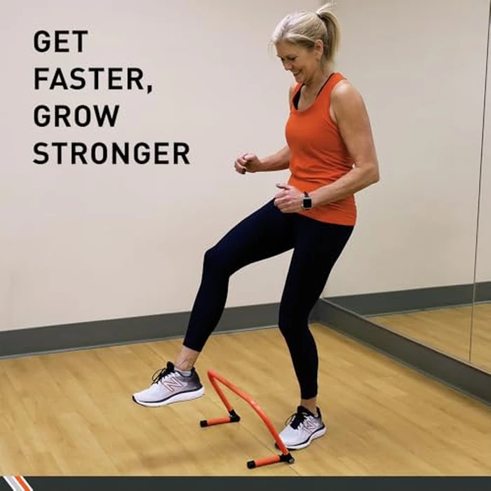 Body Sport Adjustable Athletic Speed Training Hurdles in Orange, Jumping & Speed Training Fitness Equipment, Hurdles for Track & Field, Basketball, Soccer & More, Set of 5 by Body Sport - Image 6