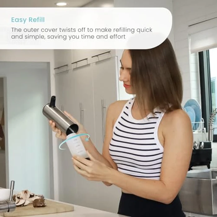 Home Zone Living Foaming Hand Soap Dispenser with Stainless Steel Outer Cover, Refillable Pump for Kitchen and Bathroom Sinks by Home Zone Living - Image 6