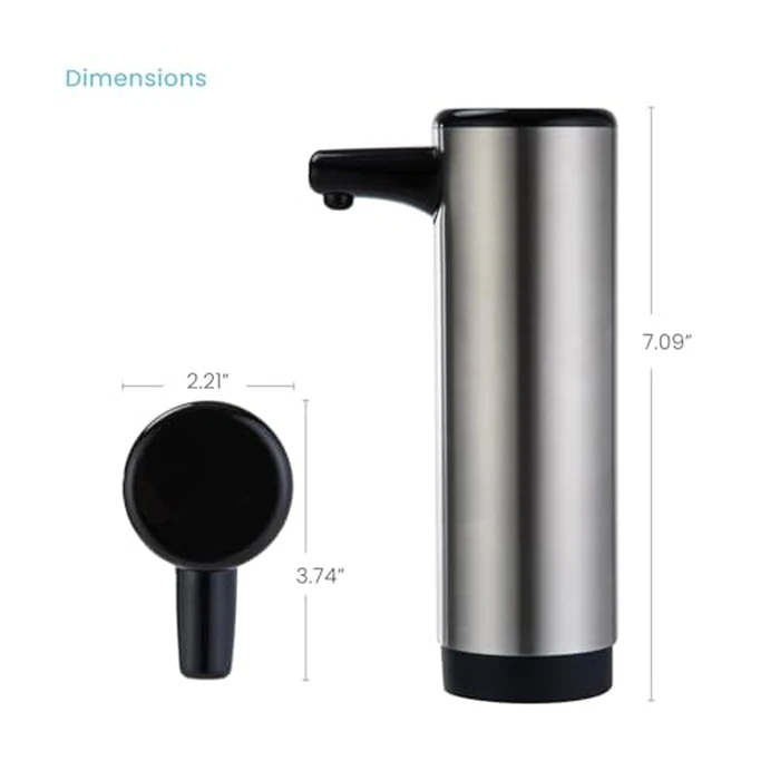 Home Zone Living Foaming Hand Soap Dispenser with Stainless Steel Outer Cover, Refillable Pump for Kitchen and Bathroom Sinks by Home Zone Living - Image 7