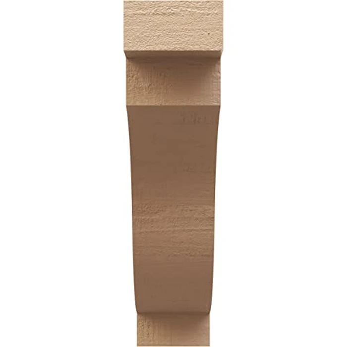Timberthane Rough Cedar Faux Wood Copenhagen Knee Brace, 3"W x 12"D x 12"H, Primed Tan by Ekena Millwork - Image 2
