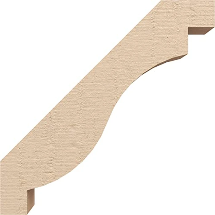 Timberthane Rough Cedar Faux Wood Copenhagen Knee Brace, 3"W x 12"D x 12"H, Primed Tan by Ekena Millwork - Image 3