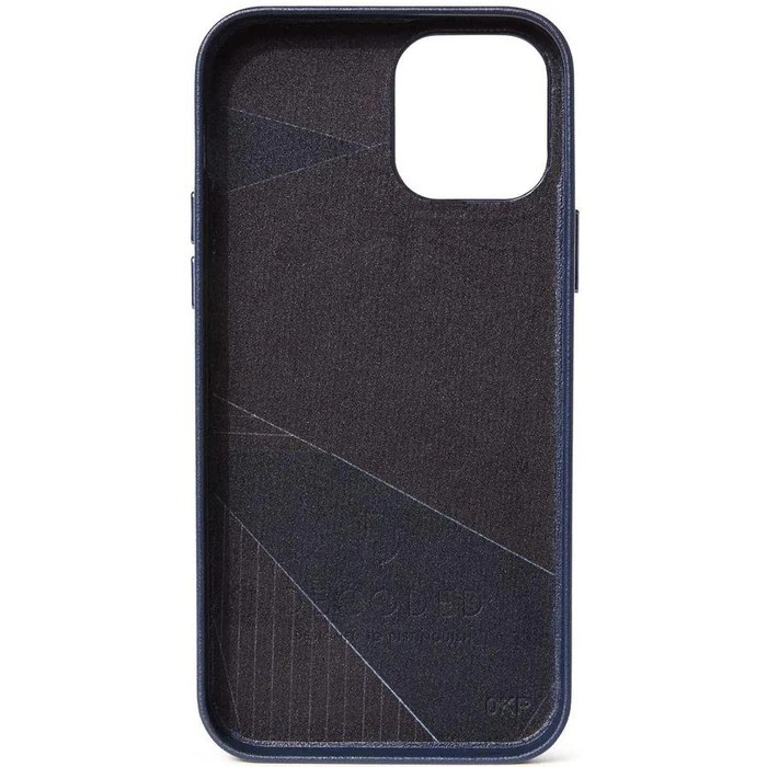 Decoded Leather Back Cover Phone Case for iPhone 12 mini - Navy by Decoded - Image 3