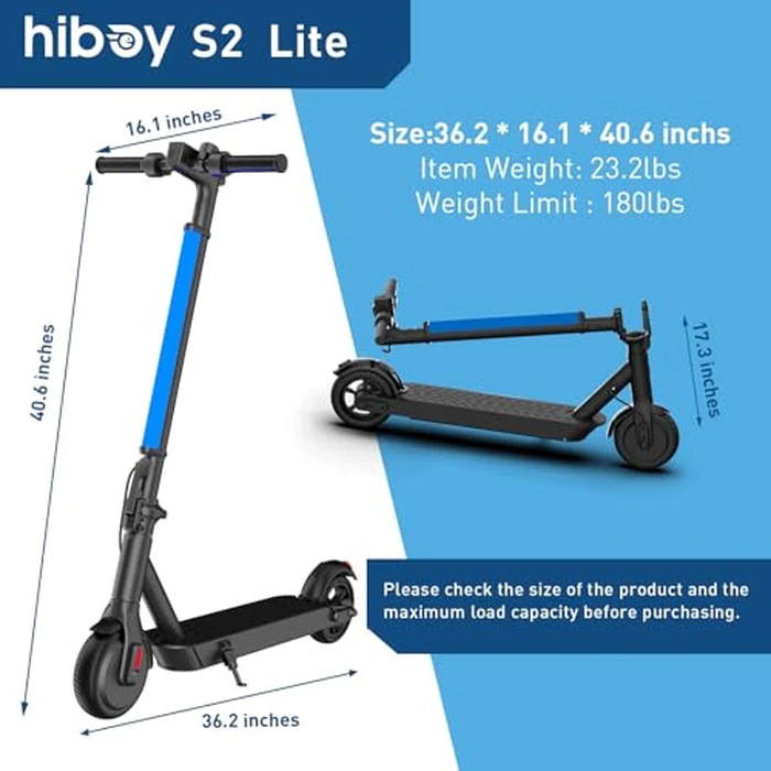 Hiboy Electric Scooter, 350W Peak Motor, 13 MPH, 10.6 Mile Range, Foldable, Lightweight, UL 2272 Certified, Dual Braking System, E-Scooter for Teens, Commuting, and Campus Use by Hiboy - Image 5