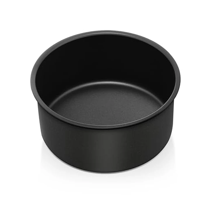 P&P CHEF 6 Inch Cake Pan, Nonstick Round Baking Layer Cake Pans Tins Set for Birthday Wedding, 2.94-Inch Deep Side & One-piece Design, Stainless Steel Core & Easy Clean, Black by P&P CHEF - Used - Very Good condition - US$8.37
