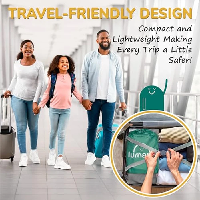 LUMARA Inflatable Bed Rail for Toddlers 2 Pack - Travel Bed Rails, Portable Bed Bumper for Twin, Full, Queen, King Size Beds - Blow Up Bed Bumpers for Kids with Non Slip Flap, Toddler Bed Guard Rail by LUMARA - Image 5