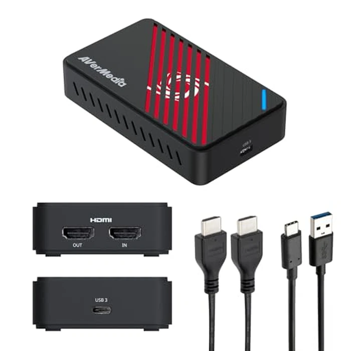 AVerMedia 4K HDMI Capture Card, USB Game Capture Card for Streaming and Recording with True Low Latency on PS5/Pro, Xbox, Switch 2, PC on Twitch, OBS, for Win11, Mac-GC553Pro Live Gamer Ultra S Black by AVerMedia - Used - Like New condition
