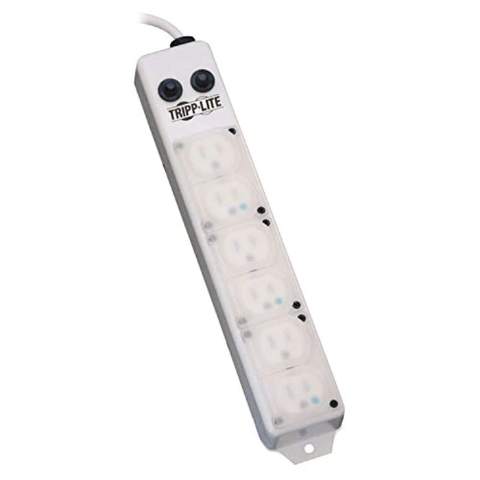 Tripp Lite Safe-IT Medical-Grade Power Strip for Patient-Care Vicinity, 6 15A Hospital-Grade Outlets, 15ft. Cord, UL 1363A, White, (PS-615-HG-OEM) by TRIPP LITE - Used - Like New condition - US$153.07