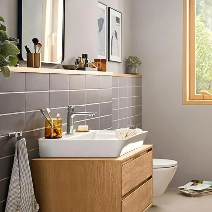 hansgrohe Rebris E 1 Hole, Single Handle, Bathroom Sink Faucet for Vanity with Pop-Up Drain Assembly, 1.2 GPM, Chrome, 72557001 by hansgrohe - Image 6