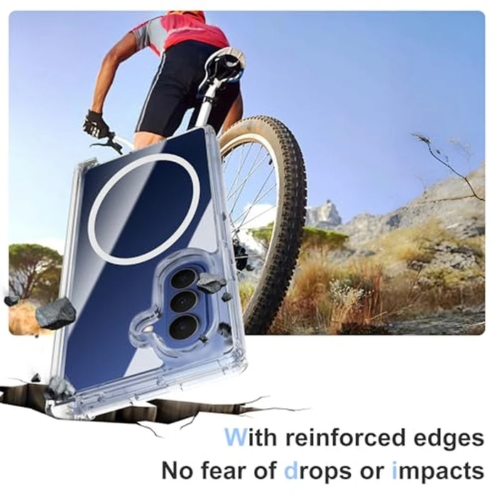 WILLONE for Samsung Galaxy Z Fold 7 Case Magnetic Clear, Hinge Protection, Shockproof, Compatible with Wireless Charging, Transparent by WILLONE - Image 3