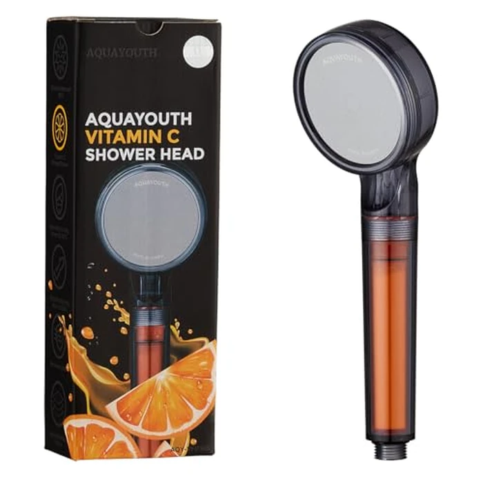 AquaYouth Vitamin C Handheld Shower Head | Built-in Vitamin C + Ceramic Balls Reduces Chlorine & Chloramine, While Improving Skin and Hair Health by AQUAYOUTH - Used - Very Good condition