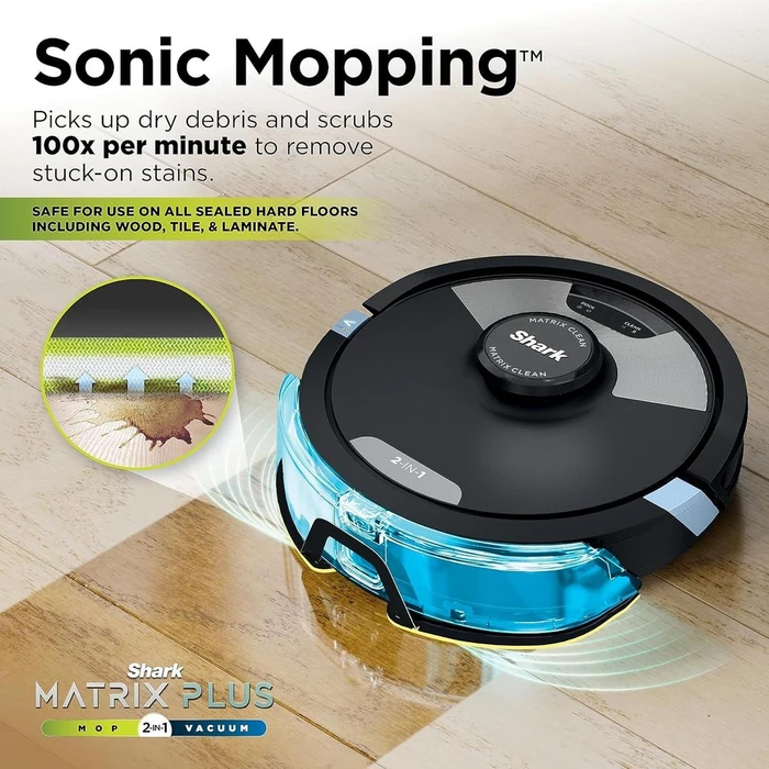 Shark RV2610WA Matrix Plus 2-in-1 Robot Vacuum and Mop with XL HEPA Self-Empty Base - Black by Shark - Image 4