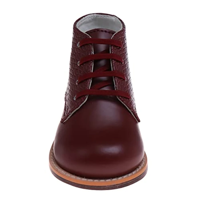 Josmo Baby Unisex Walking Shoes First Walker, Baby First Walker Shoes - Burgundy Wowen (Size 4 Infant) by Josmo - Image 3