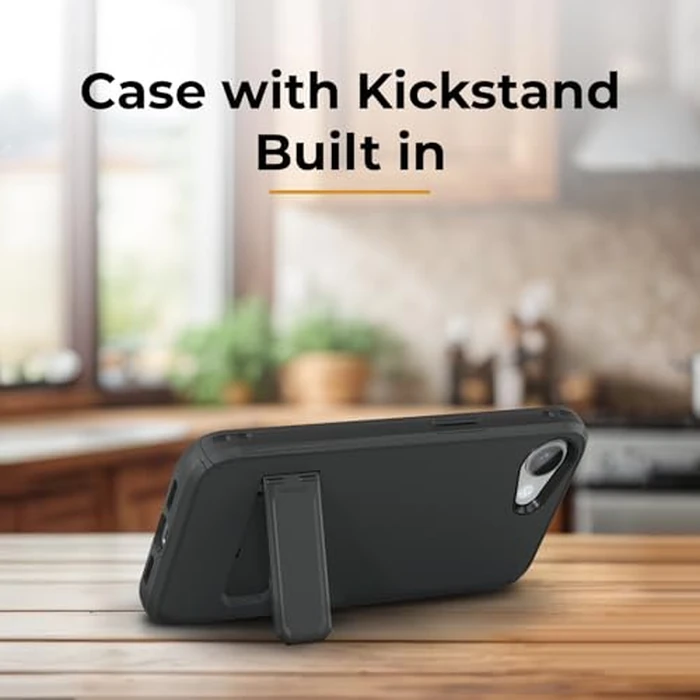 MOTIVE Designed for iPhone 16e Case with Belt Clip, Shell Holster Combo for Apple iPhone 16 E, Slim Rugged Case with Holster, Compatible with MagSafe, Protective Cover & Kickstand 6.1" | Black - 2025 by MOTIVE - Image 7