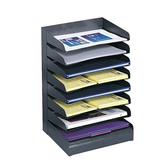 Safco Desk Organizer, 8 Shelves, Office and Classroom Mailbox, Mail Sorter, Commercial Grade Steel, Black by Safco - Used - Very Good condition