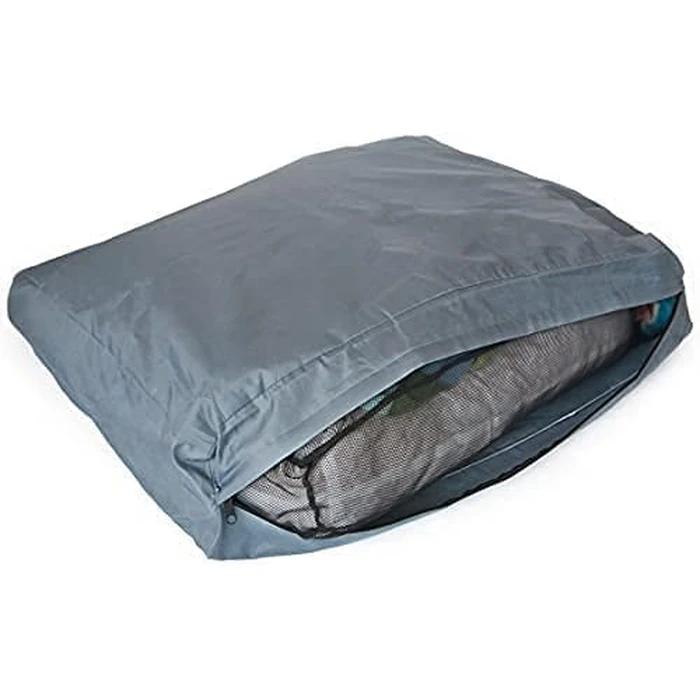 Molly Mutt Water-Resistant Dog Bed Liner, Polyester Bed Liner for Dogs, Easy to Clean, Gray, Small,22"x27"x4.75" by molly mutt - Image 1