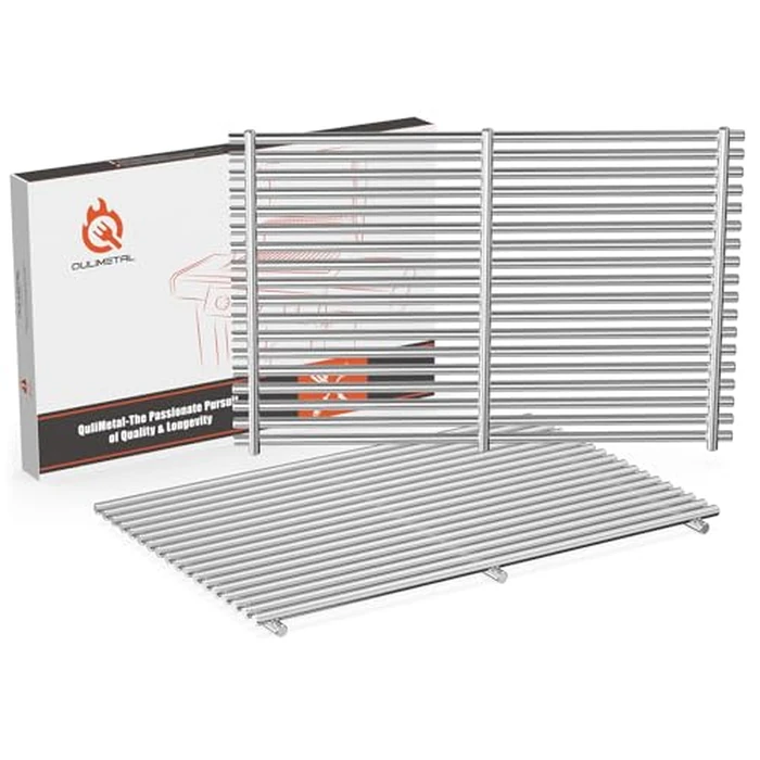 9MM 18.75" Grill Grates for Weber Genesis II, Grill Parts for Weber Genesis 2 300 & GS4 Genesis II LX 300 Series Grills, 304 Stainless Steel Grill Grates for Weber Genesis II E 310, II E&S 315 320 325 by QuliMetal - Used - Very Good condition - US$90.83