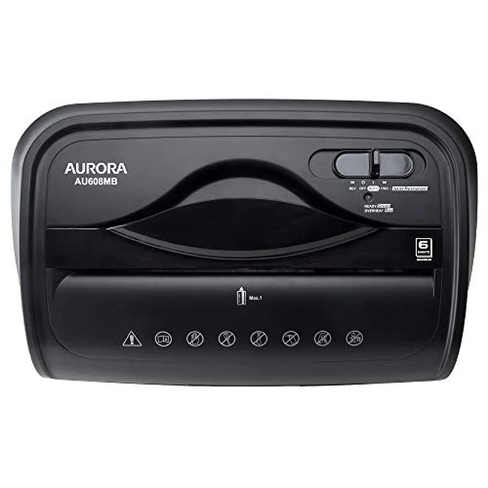 Aurora AU608MB High-Security 6-Sheet Micro-Cut Paper Credit Card Shredder with 3.5-Gallon Wastebasket, 4-Minute Continuous Running Time, Security Level P-4, Black by Aurora - Image 5