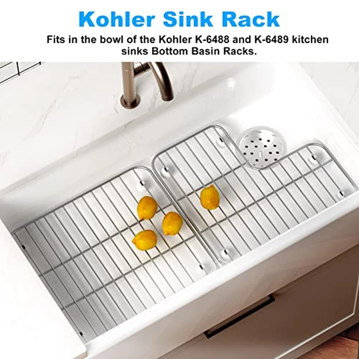 K-6639-ST Bottom Basin Racks For Kohler K-6488 and K-6489 Bottom Basin Racks Right & Left Replacement kohler sink accessories(Stainless Steel) by JIOTAR - Image 2