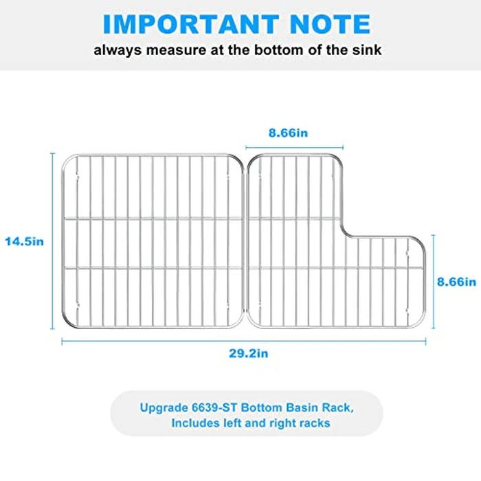 K-6639-ST Bottom Basin Racks For Kohler K-6488 and K-6489 Bottom Basin Racks Right & Left Replacement kohler sink accessories(Stainless Steel) by JIOTAR - Image 3