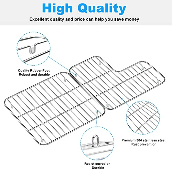 K-6639-ST Bottom Basin Racks For Kohler K-6488 and K-6489 Bottom Basin Racks Right & Left Replacement kohler sink accessories(Stainless Steel) by JIOTAR - Image 5