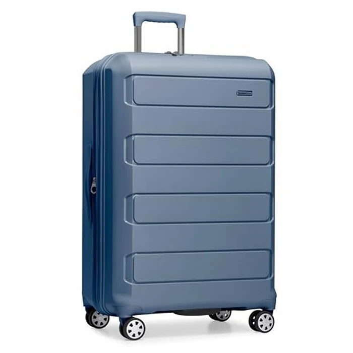 Traveler's Choice Pagosa Indestructible Hardshell Expandable Spinner Luggage, Slate Blue, 26-Inch Medium, Traveler's Choice Pagosa Indestructible Hardshell Expandable Spinner Luggage by Traveler's Choice - Image 1