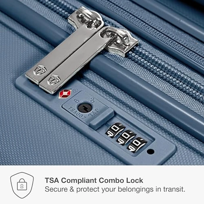 Traveler's Choice Pagosa Indestructible Hardshell Expandable Spinner Luggage, Slate Blue, 26-Inch Medium, Traveler's Choice Pagosa Indestructible Hardshell Expandable Spinner Luggage by Traveler's Choice - Image 4