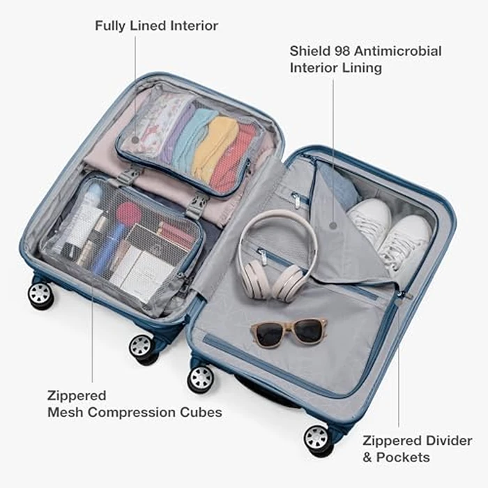 Traveler's Choice Pagosa Indestructible Hardshell Expandable Spinner Luggage, Slate Blue, 26-Inch Medium, Traveler's Choice Pagosa Indestructible Hardshell Expandable Spinner Luggage by Traveler's Choice - Image 6