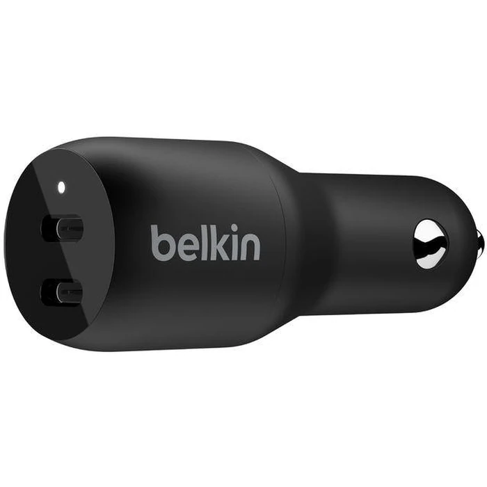 Belkin BoostCharge Dual USB-C Car Charger 36W - Black by Belkin - Refurbished - Excellent condition
