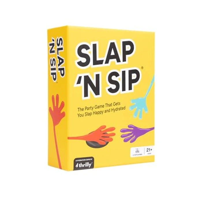 Slap N Sip A Hilarious Drinking Game with Sticky Hands, 200 Cards & A Sip Chip, Fast-Paced Adult Party Game for Game Nights, Funny Gift for Adults Ages 21+ by Slap N Sip - Used - Like New condition