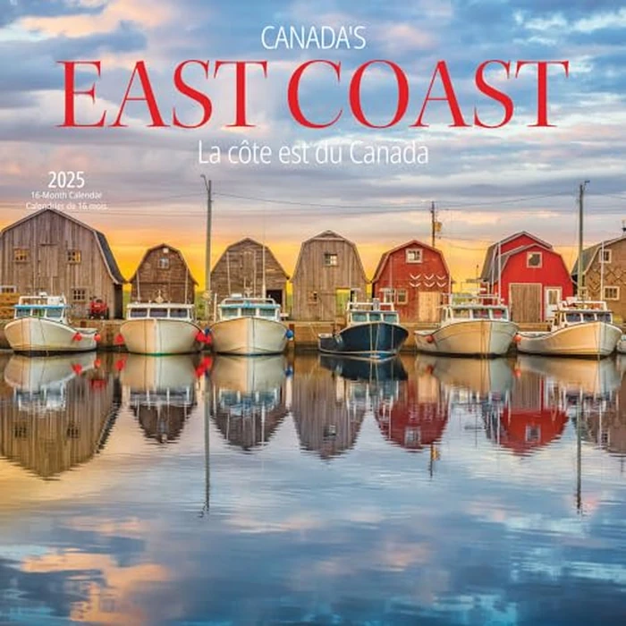 Canada's East Coast | La cote est du Canada | 2025 12 x 24 Inch Monthly Square Wall Calendar | English/French Bilingual | Wyman Publishing | Regional Travel Nature by BrownTrout Publishers Ltd. - Image 1