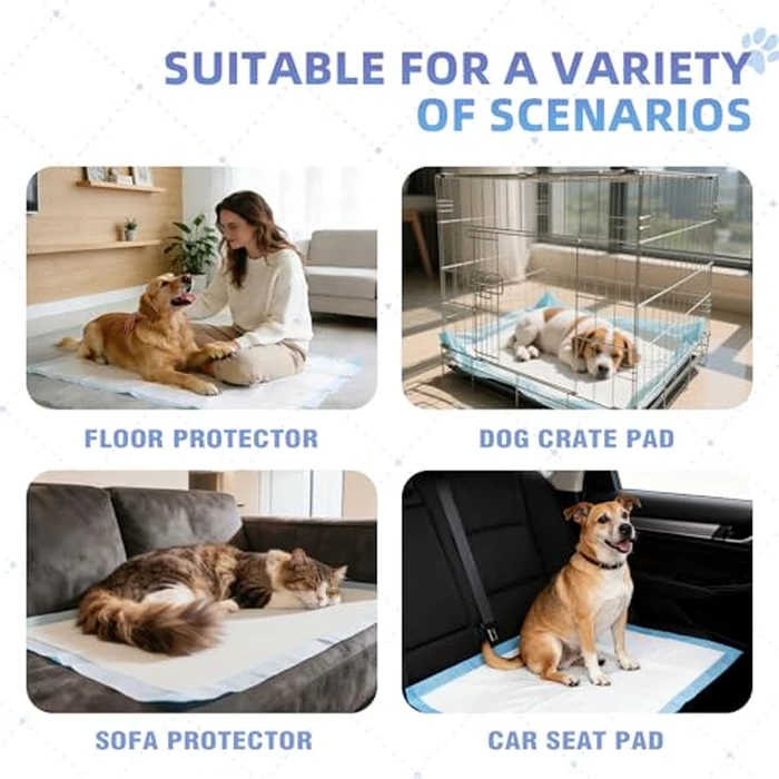 SCLOSE Pee Pads for Dogs Extra Large 30"x36", 50 Count Puppy Pads XXL, Potty Pads for Dogs, Super Absorbent & Leak-Proof, Disposable Training Pads for Puppies, Doggie Pads, Blue by SCLOSE - Image 7