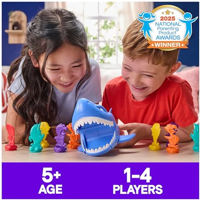 Spin Master Games, Shark Strike, Bowling Game with Wind-Up Jaw-Chomping Action, Easy Activity Toy for Preschoolers, Fun for Kids & Family, 2-4 Players, for Ages 5 & Up by Spin Master Games - Image 2