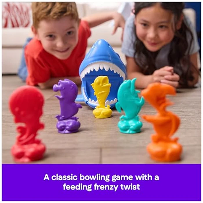 Spin Master Games, Shark Strike, Bowling Game with Wind-Up Jaw-Chomping Action, Easy Activity Toy for Preschoolers, Fun for Kids & Family, 2-4 Players, for Ages 5 & Up by Spin Master Games - Image 3