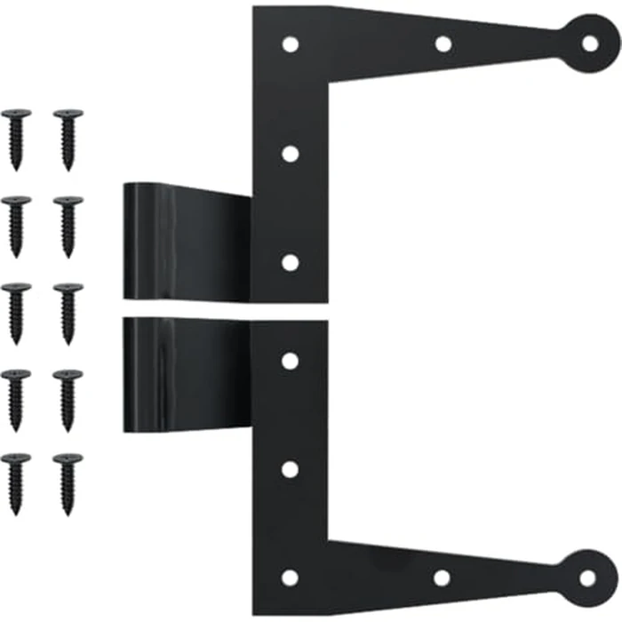 SteelTek L-Hinge with 1 1/2" Offset (Sold as Pair), 304 Stainless Steel, Powder Coated Black by Ekena Millwork - Used - Very Good condition