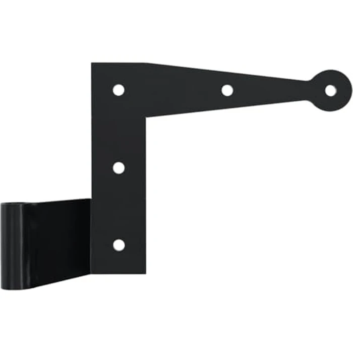 SteelTek L-Hinge with 1 1/2" Offset (Sold as Pair), 304 Stainless Steel, Powder Coated Black by Ekena Millwork - Image 2