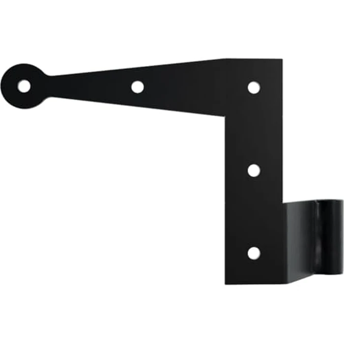 SteelTek L-Hinge with 1 1/2" Offset (Sold as Pair), 304 Stainless Steel, Powder Coated Black by Ekena Millwork - Image 5