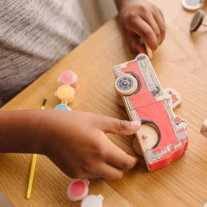 Melissa & Doug PAW Patrol Wooden Vehicles Craft Kit - 3 Decorate Your Own Vehicles, 3 Play Figures by Melissa & Doug - Image 5