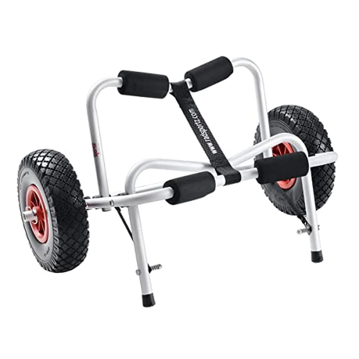 Kayak Cart - Canoe Dolly with Airless Tires, Aluminum Frame, and 140lb Capacity for Transporting Jon Boats, Paddleboards, SUP by Rad Sportz (White) by RAD Sportz - Image 1