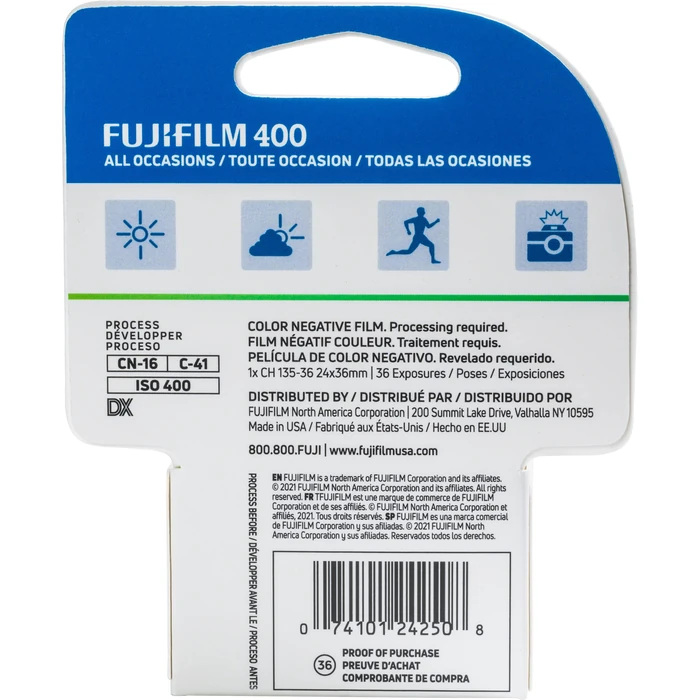 FUJIFILM 600022184 ISO 400 36EX1CD 36-Exposure Color Negative Film for 35mm Cameras (Single Roll) by Fujifilm - Image 2