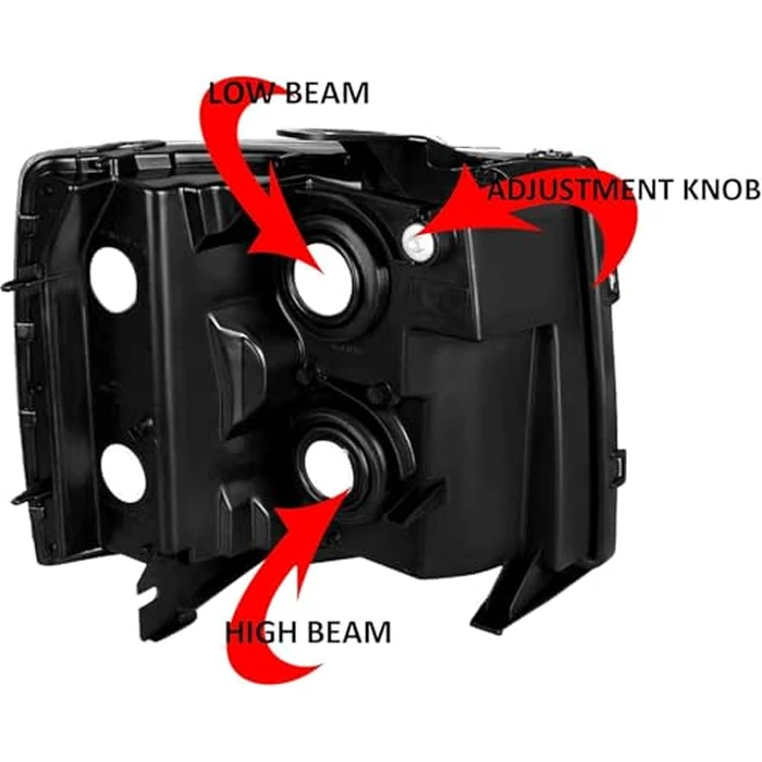 A&P Headlight Assembly Kit-Compatible with 2007-2014 Silverado 1500 2500 3500-Black Housing Clear Reflector Driver and Passenger Side by A&P - Image 8