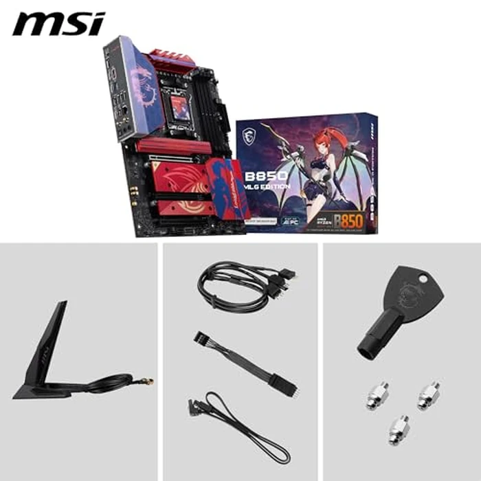 MSI B850 MLG Edition Motherboard, ATX - Supports AMD Ryzen 9000/8000/7000 Processors, AM5 - DDR5 Memory Boost 8400+ MT/s (OC), PCIe 5.0 x16 & 4.0 x16, M.2 Gen5, Wi-Fi 7, 5G LAN by MSI - Image 7