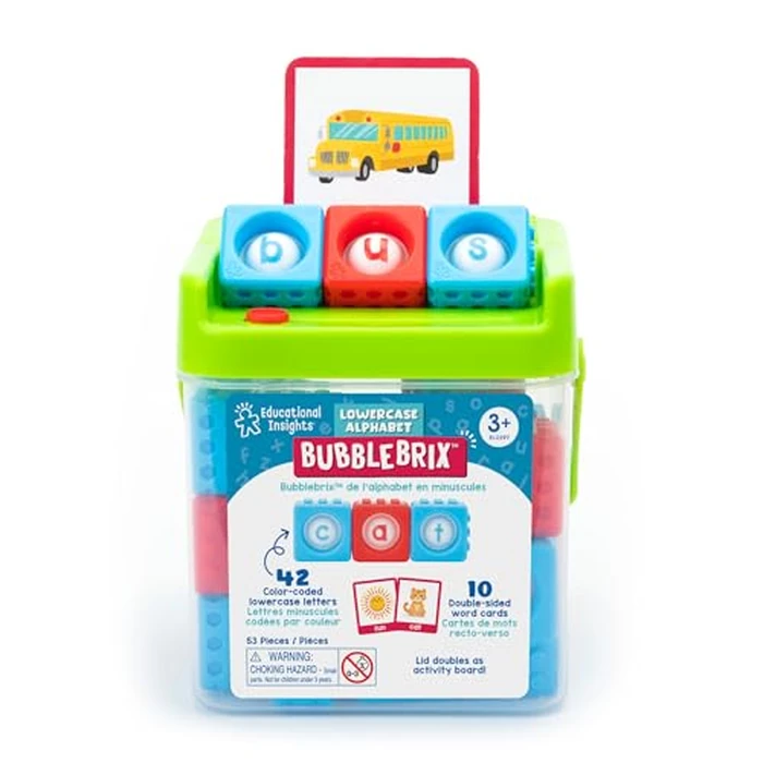 Educational Insights Lowercase Alphabet BubbleBrix - Sensory Alphabet Learning Toys, Literacy Manipulatives for Preschoolers, Toddler Pop It Toys, Preschool Fine Motor Activities for Learning Letters by Educational Insights - Used - Very Good condition