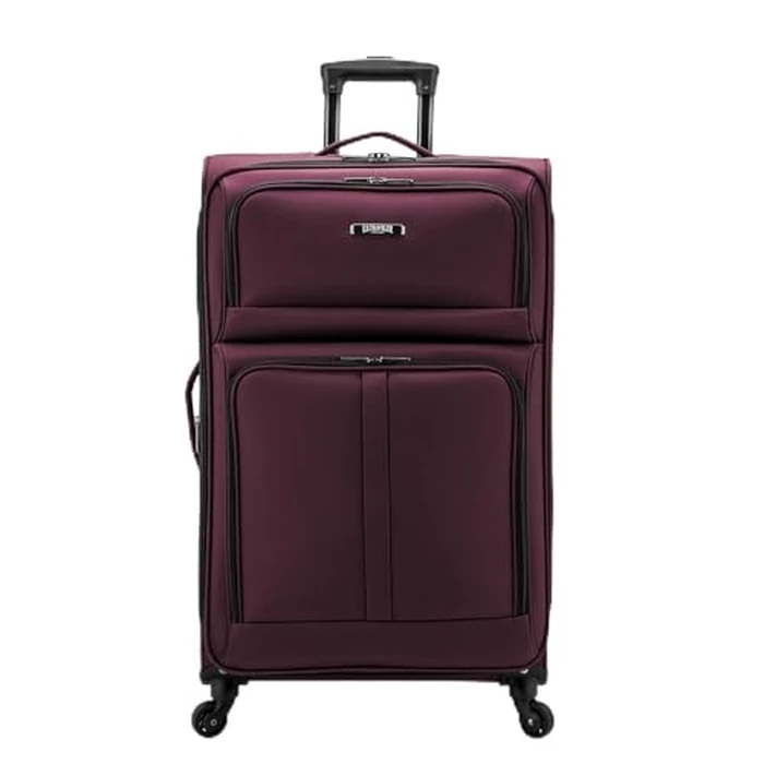 U.S. Traveler Anzio Softside Expandable Spinner Luggage, Burgundy, Checked-Large 30-Inch by U.S. Traveler - Used - Very Good condition