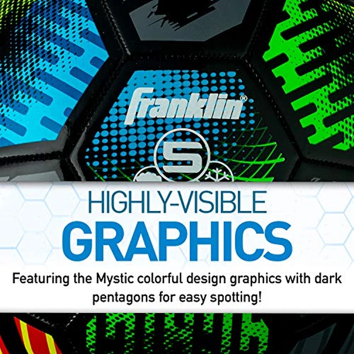 Franklin Sports Mystic Kids Soccer Ball - Size 4 Youth Soccer Ball - Soft Cover - Great for Kids and Toddlers - Air Pump Included by Franklin Sports - Image 3