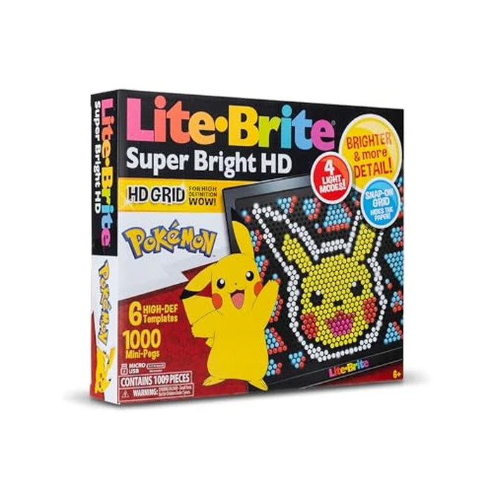 Lite Brite Super Bright HD, Pokemon Edition - Creative Retro Light-Up Screen - Educational Play for Children, Enhances Creativity, Gift for Boys and Girls Ages 6+ by Lite Brite - Image 6