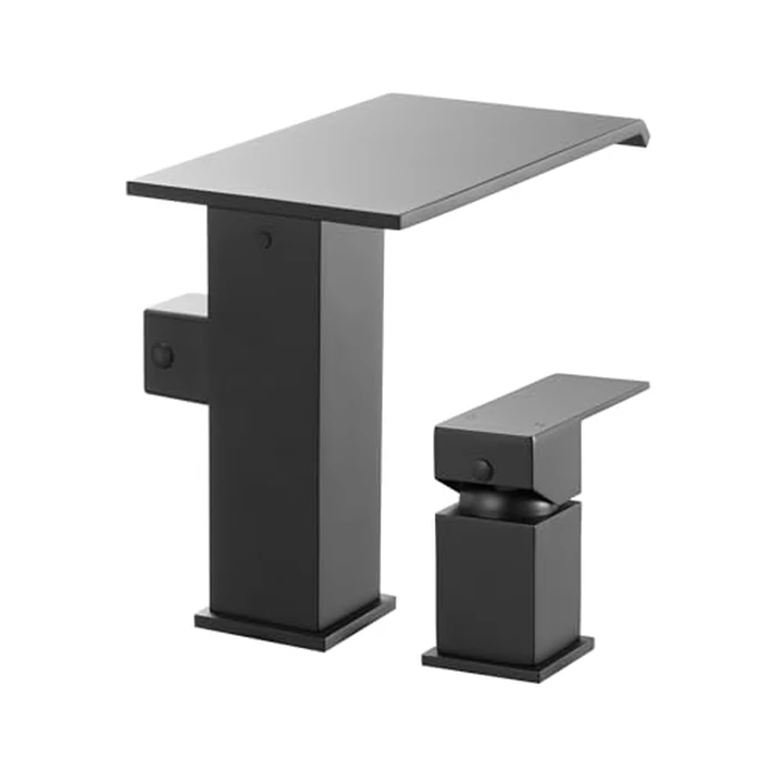 VEVOR Roman Tub Faucet, 3 Hole Waterfall Bathtub Faucet, Roman Bathtub Faucets Set with Shower Head & 1 Handle, Deck Mount Bath Tub Faucets Set for Pet Washing, Baby Care, Adult Bathing, Matte Black by VEVOR - Image 3
