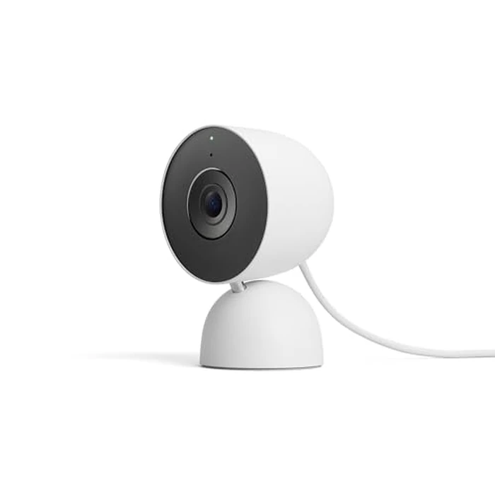 Google Nest Cam Indoor (Wired, 3rd Gen) - Security Camera with 2K Video and Gemini, Night Vision, 2-Way Audio, Works with Google Home - 2025 Model - Snow by Google - Used - Acceptable condition